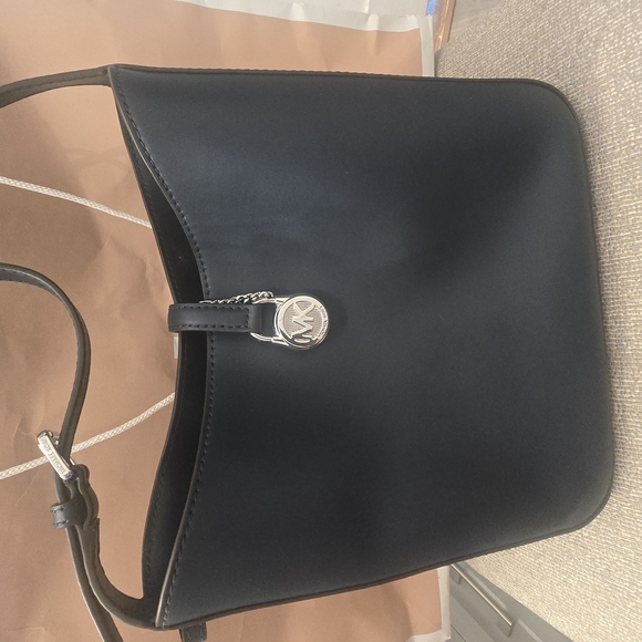 NWT Michael Kors Navy Blue Leather Shoulder Bag - Picture 10 of 10